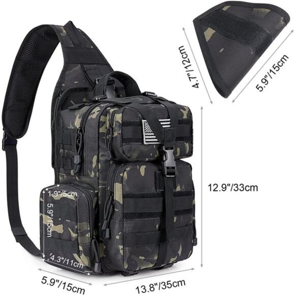 Sling Bag Backpack with Adjustable Camo - Picture 2 of 6